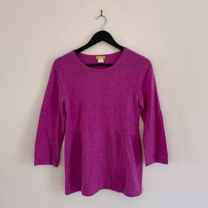 J. Crew Cashmere w Partial Peplum